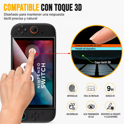 Vidrio Templado Nintendo Switch 2 – Protección 9H HD 99%