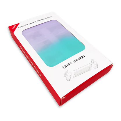 Funda Protectora Bicolor Gradiante Verde-Lila| Nintendo Switch 2 (Diseño Dividido)