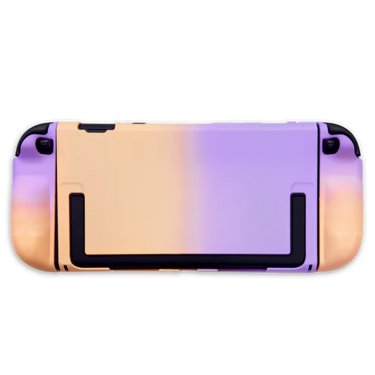 Funda Protectora Acrílico Nintendo Switch 2 - Bicolor Degradado Rosado-Lila Diseño Dividido