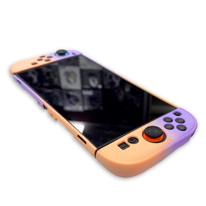 Funda Protectora Bicolor Gradiante Rosado-Lila| Nintendo Switch 2 (Diseño Dividido)