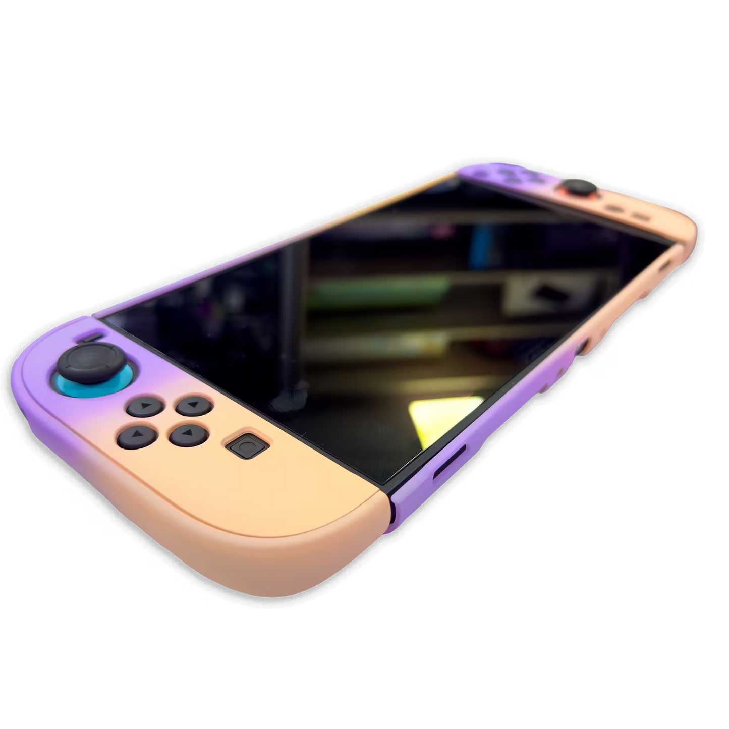 Funda Protectora Bicolor Gradiante Rosado-Lila| Nintendo Switch 2 (Diseño Dividido)