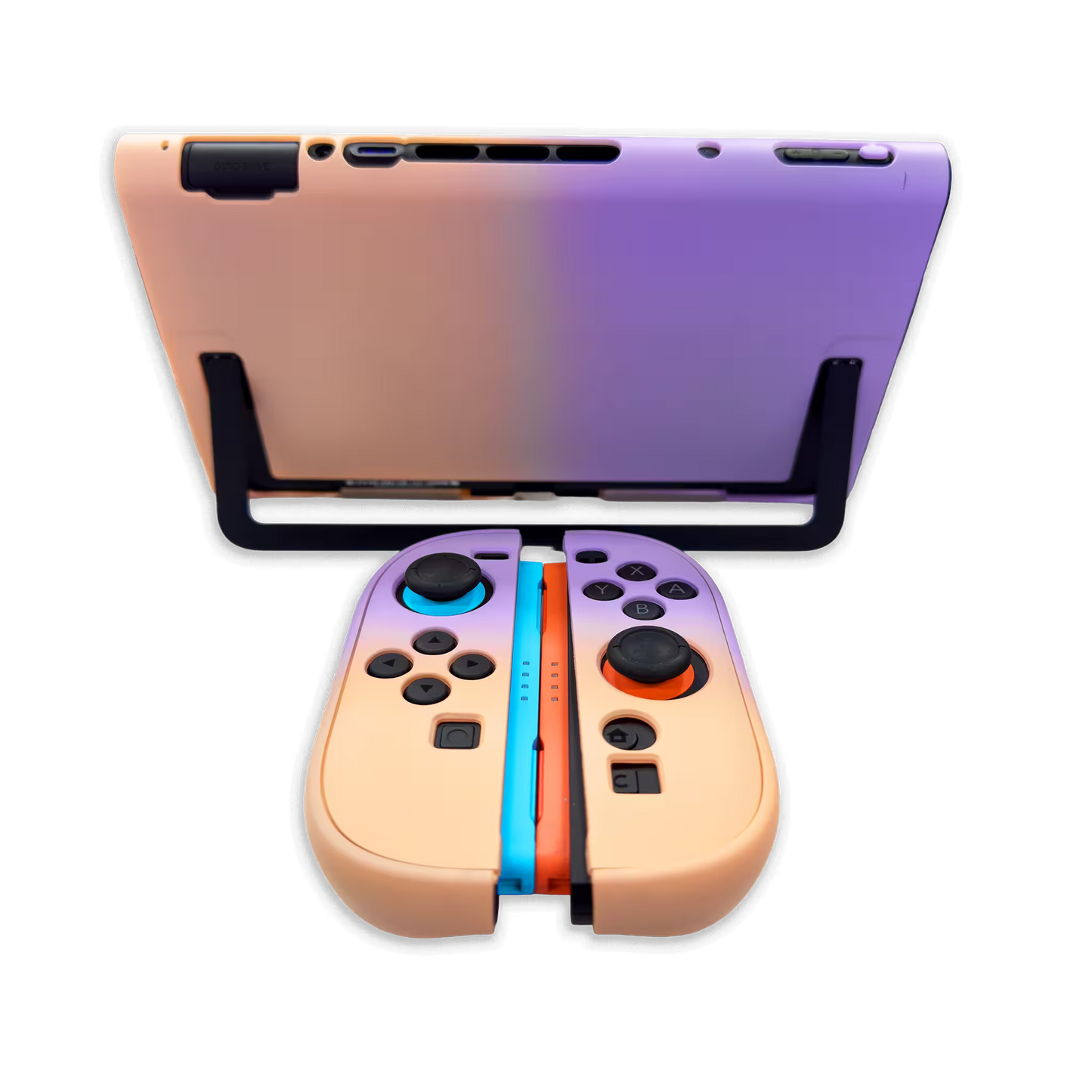 Funda Protectora Bicolor Gradiante Rosado-Lila| Nintendo Switch 2 (Diseño Dividido)