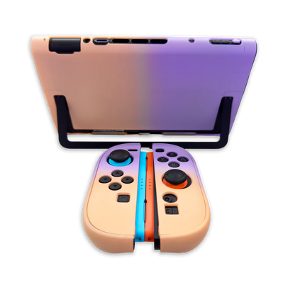 Funda Protectora Bicolor Gradiante Rosado-Lila| Nintendo Switch 2 (Diseño Dividido)