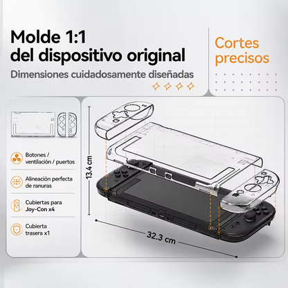 Carcasa Acrílica Nintendo Switch 2 – Zelda Negro & Dorado | Split Design