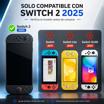 Carcasa Acrílica Nintendo Switch 2 – Zelda Negro & Dorado | Split Design