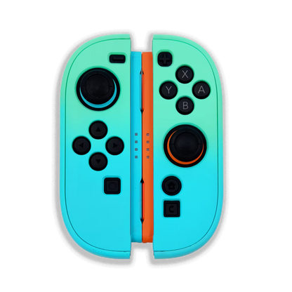 Funda Protectora Bicolor Gradiante Verde-Azul| Nintendo Switch 2 (Diseño Dividido)