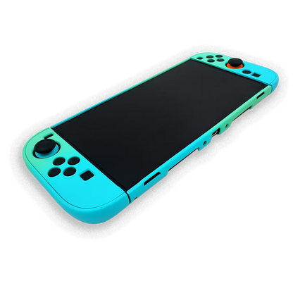 Funda Protectora Bicolor Gradiante Verde-Azul| Nintendo Switch 2 (Diseño Dividido)