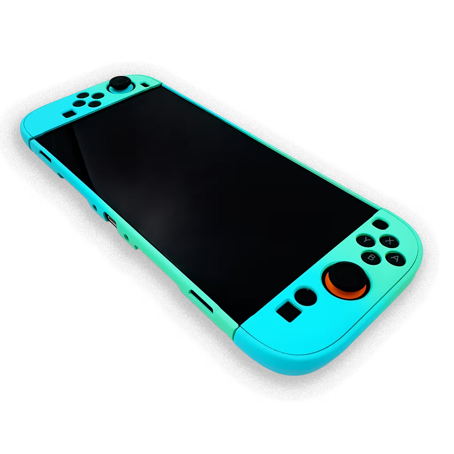 Funda Protectora Bicolor Gradiante Verde-Azul| Nintendo Switch 2 (Diseño Dividido)