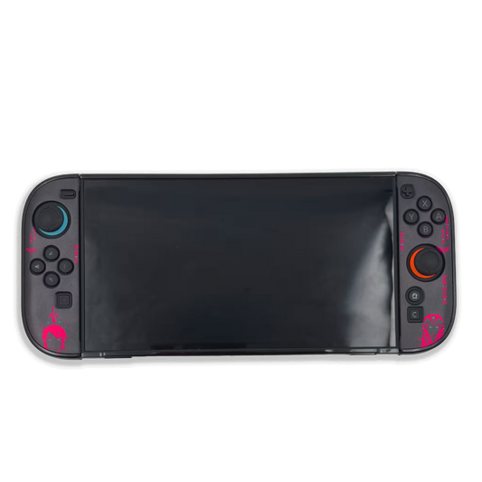 Funda Protectora Acrílico Nintendo Switch 2 - Diseño Zelda Dorado-Fucsia Neón Dividido
