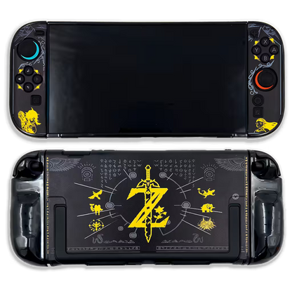 Carcasa Acrílica Nintendo Switch 2 – Zelda Negro & Dorado | Split Design