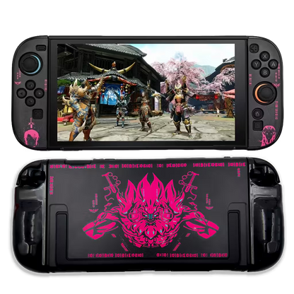 Carcasa Acrílica Nintendo Switch 2 – Zelda Negro & Fucsia Neón | Split Design