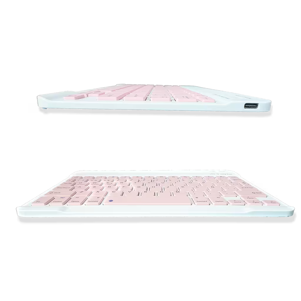 Combo Teclado Mouse AOAS AS-110 Rosado - Bluetooth 5.2 Teclado Recargable Type-C con Ñ