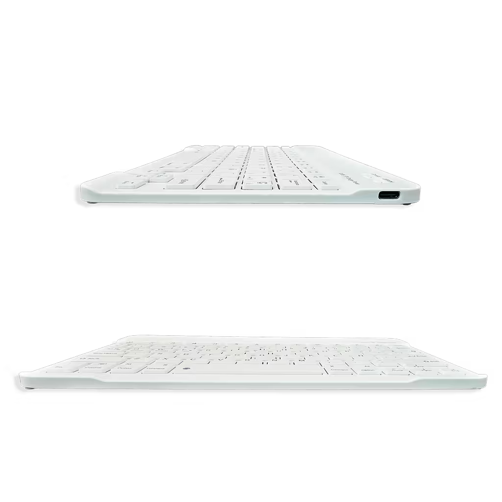 Combo Teclado Mouse AOAS AS-110 Blanco - Bluetooth 5.2 Teclado Recargable Type-C con Ñ