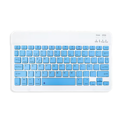 Combo Teclado Mouse AOAS AS-110 Azul - Bluetooth 5.2 Teclado Recargable Type-C con Ñ