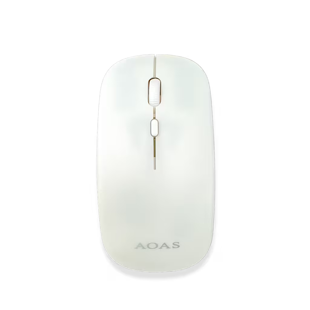 Combo Teclado Mouse AOAS AS-110 Blanco - Bluetooth 5.2 Teclado Recargable Type-C con Ñ