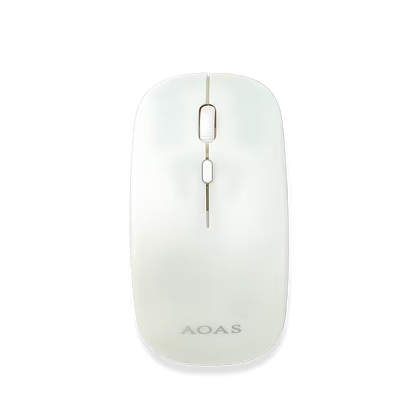 Combo Teclado Mouse AOAS AS-110 Blanco - Bluetooth 5.2 Teclado Recargable Type-C con Ñ