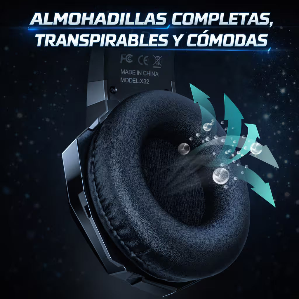 Diadema Gamer Inalámbrica ONIKUMA B15 RGB - 3 Modos Conexión 60H Batería Latencia 40ms