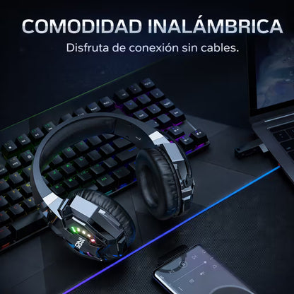 Diadema Gamer Inalámbrica ONIKUMA B15 RGB - 3 Modos Conexión 60H Batería Latencia 40ms