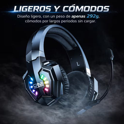 Diadema Gamer Inalámbrica ONIKUMA B15 RGB - 3 Modos Conexión 60H Batería Latencia 40ms