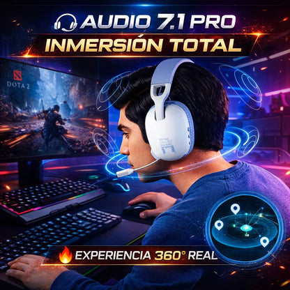 Diadema Gamer Inalámbrica ONIKUMA B2 - 3 Modos Conexión 25H Batería Bluetooth 5.3