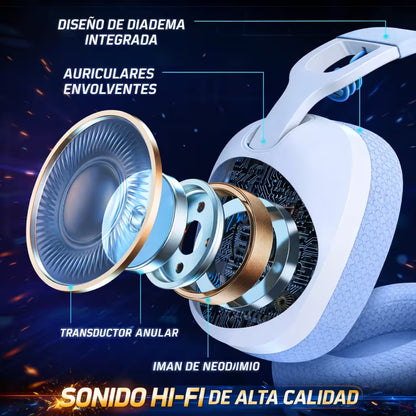 Diadema Gamer Inalámbrica ONIKUMA B2 - 3 Modos Conexión 25H Batería Bluetooth 5.3
