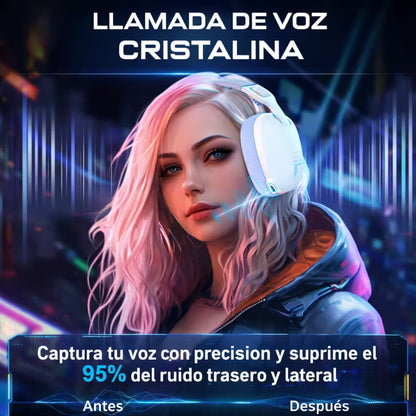 Diadema Gamer Inalámbrica ONIKUMA B2 - 3 Modos Conexión 25H Batería Bluetooth 5.3