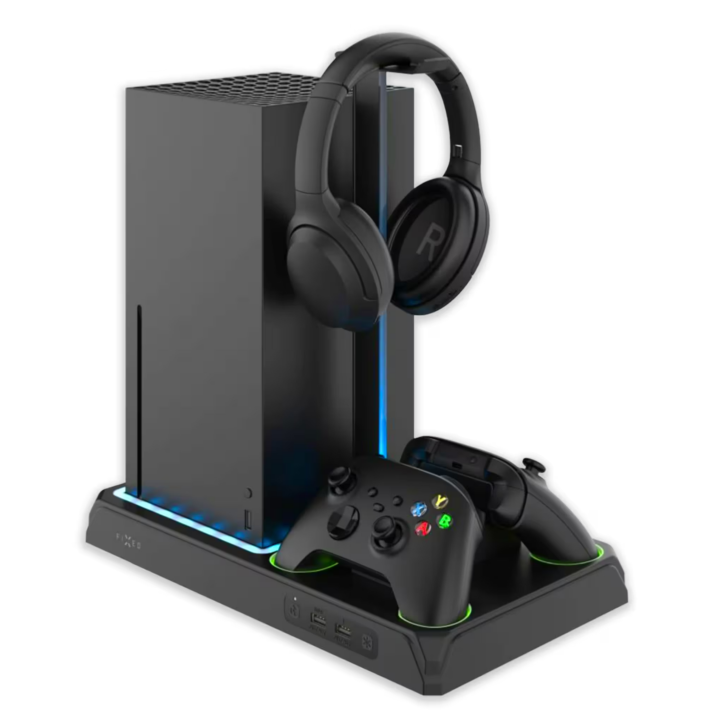 Base Cargadora HONCAM Xbox Series X/S - Ventilador 4000 RPM RGB LED Carga Dual 2 Baterías