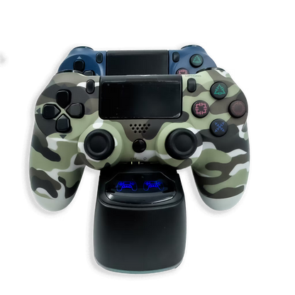 BASE DE CARGA DUAL PARA CONTROL PS4 GENÉRICA RGB