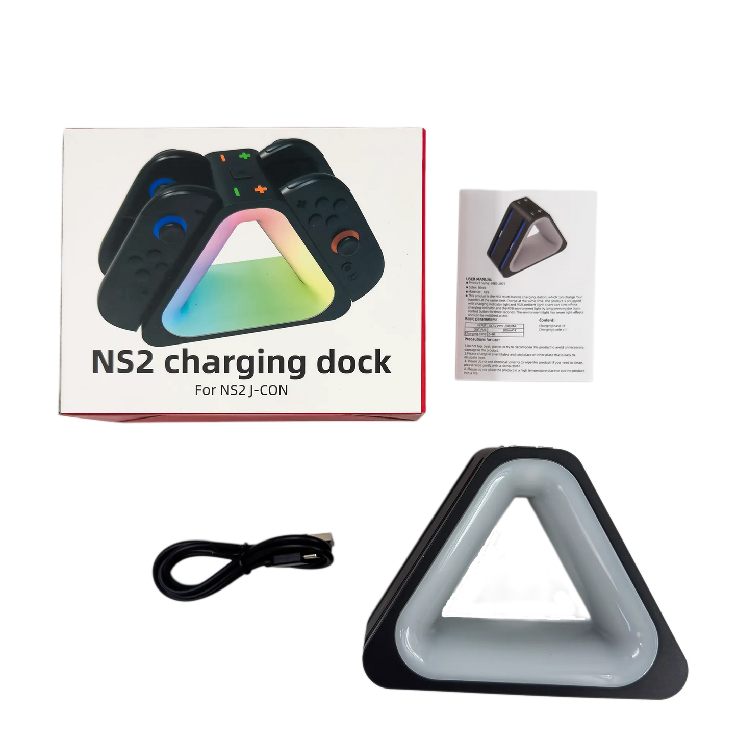 BASE DE CARGA JOY-CON | CHARGIND DOCK -RGB | SWITCH 2