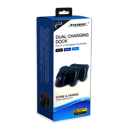 Base de Carga Dual DOBE PS4 TP4-889 - Cargador 2 Controles LED Protección Batería