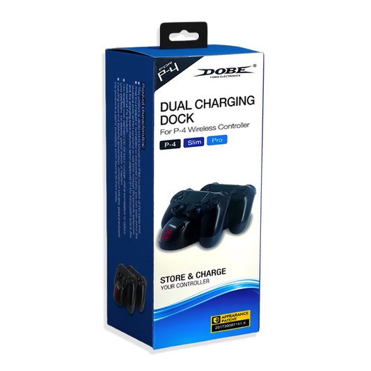 Base de Carga Dual DOBE PS4 TP4-889 - Cargador 2 Controles LED Protección Batería