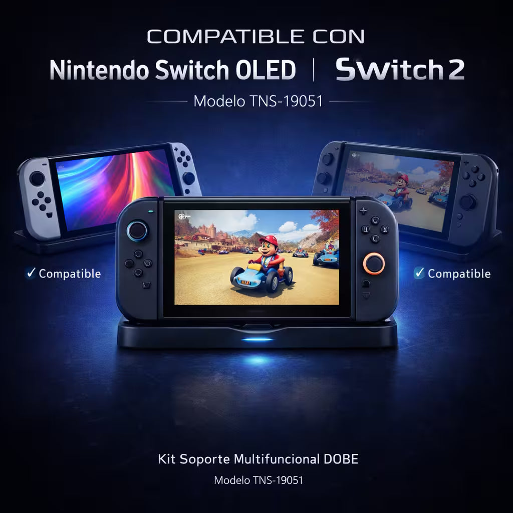 Base Vertical Organizadora DOBE para Nintendo Switch - Oled y 2 (TNS-19051)