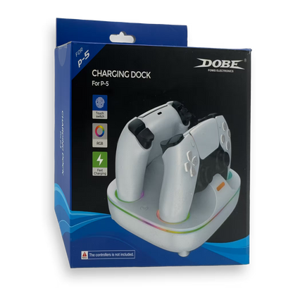 BASE DE CARGA RGB  DOBE CONTROLES PLAY 5