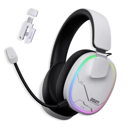 Audífonos Gamer Inalámbricos Onikuma GT836 Blanca | 4 en 1 | 60H Batería | PS5, PC, Switch, Móvil