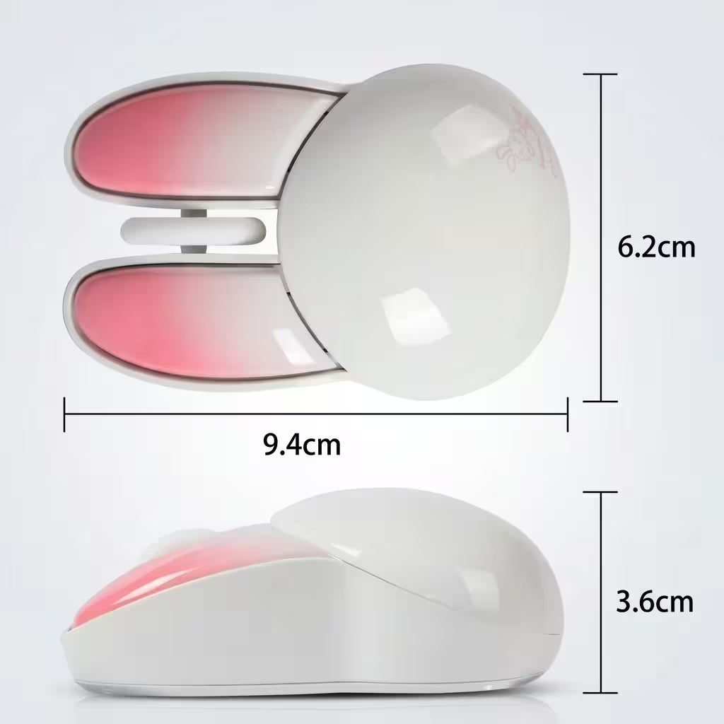 Mouse Inalámbrico Mofii M6 DM - Blanco Rosado | Triple Conexión Bluetooth 2.4G 1200 DPI Silencioso