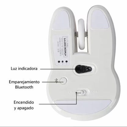 Mouse Inalámbrico Mofii M6 DM - Blanco Rosado | Triple Conexión Bluetooth 2.4G 1200 DPI Silencioso