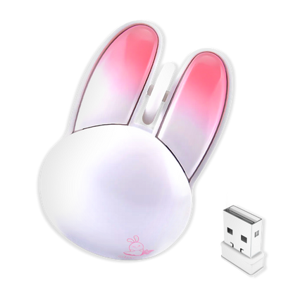 Mouse Inalámbrico Mofii M6 DM - Blanco Rosado | Triple Conexión Bluetooth 2.4G 1200 DPI Silencioso