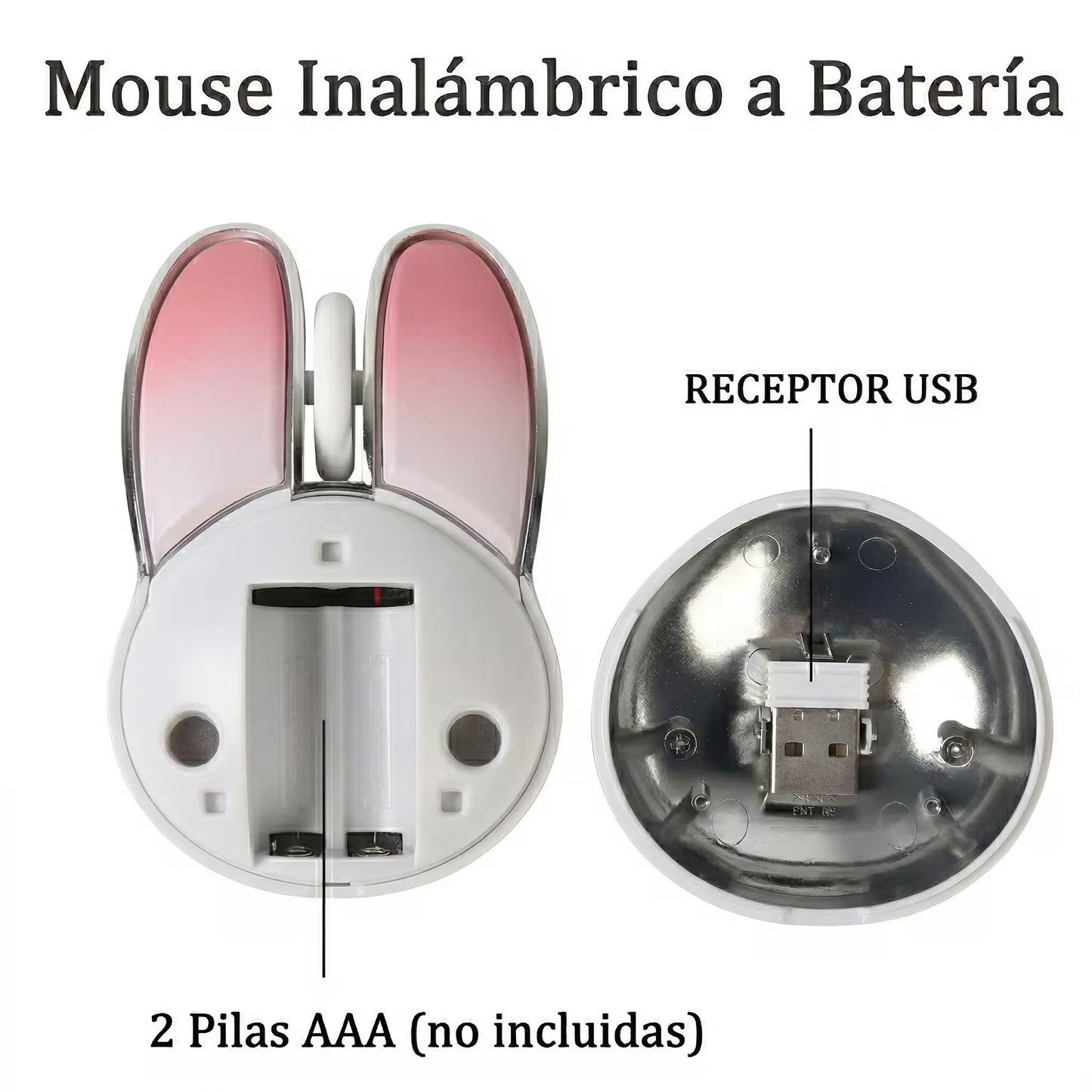 Mouse Inalámbrico Mofii M6 DM - Blanco Rosado | Triple Conexión Bluetooth 2.4G 1200 DPI Silencioso