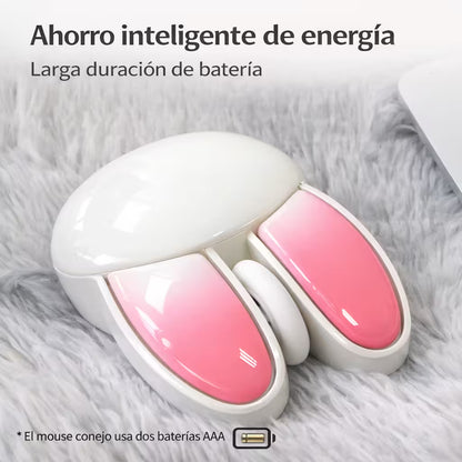 Mouse Inalámbrico Mofii M6 DM - Blanco Rosado | Triple Conexión Bluetooth 2.4G 1200 DPI Silencioso