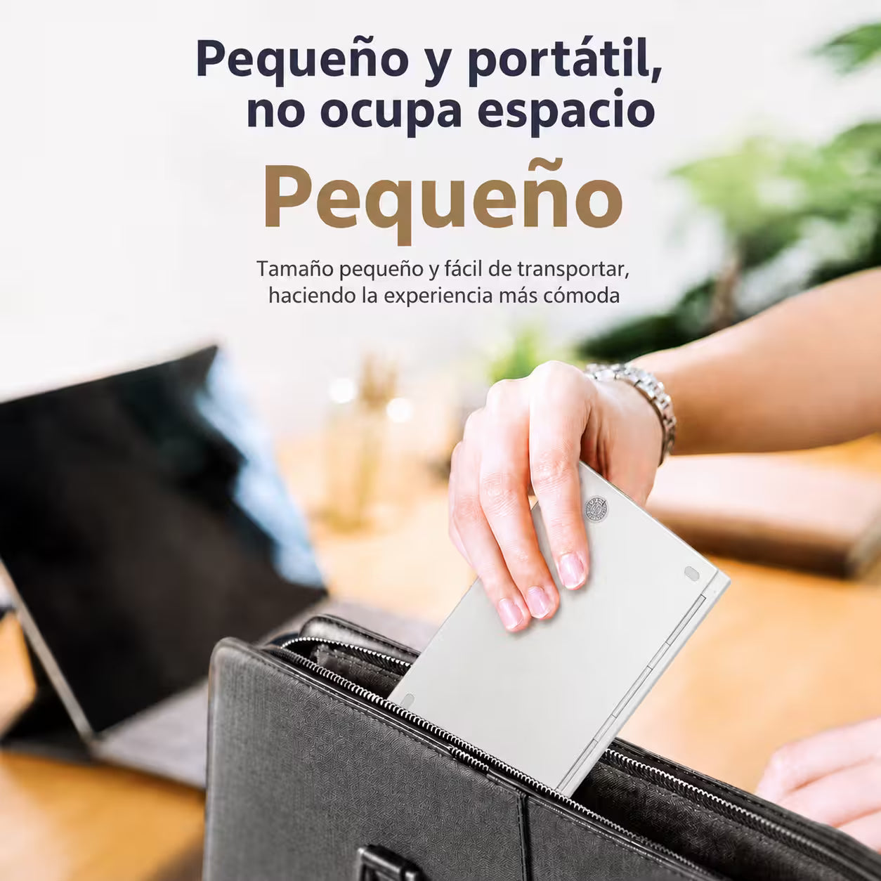 Teclado Plegable Bluetooth AOAS A-1006 Blanco - Inalámbrico Portátil QWERTY