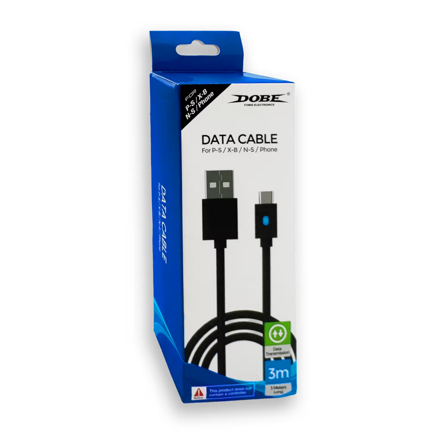 CABLE DE CARGA RÁPIDA Y TRANSMISIÓN DE 3 METROS (MULTI-COMPATIBLE) DOBE | PLAY 5 -XBOX SERIES - NINTENDO SWITCH - CELULAR