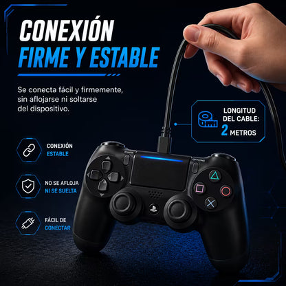 Cable de Datos y Carga USB Alta Resistencia DOBE | Compatible PS4 y Xbox One
