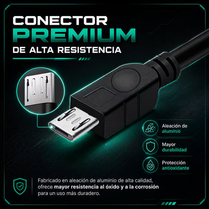 Cable de Datos y Carga USB Alta Resistencia DOBE | Compatible PS4 y Xbox One