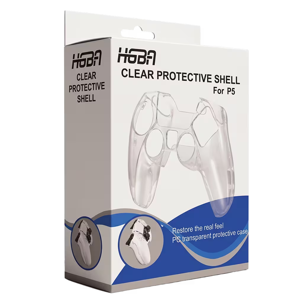 Carcasa Protectora Rígida Acrílico Control PS5 DualSense | Transparente Anti-Rañaduras