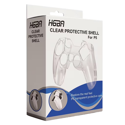 Carcasa Protectora Rígida Acrílico Control PS5 DualSense | Transparente Anti-Rañaduras