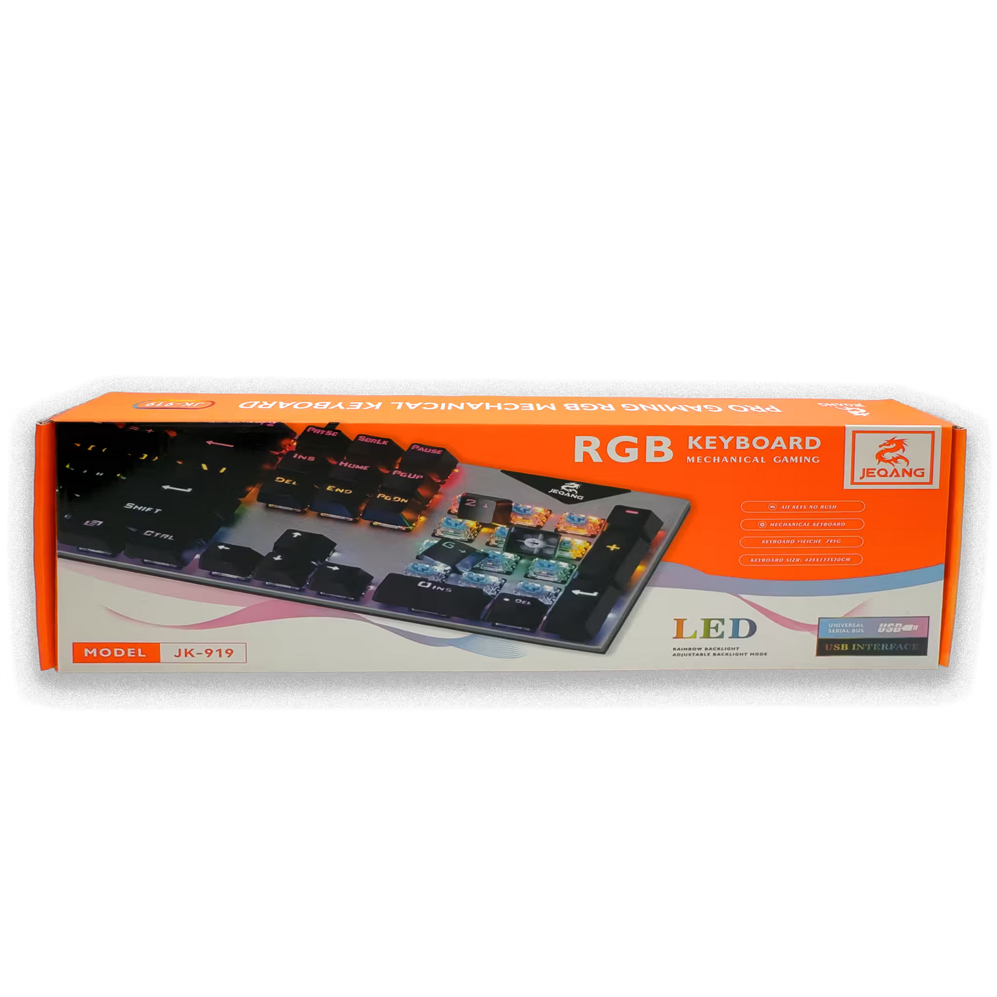 TECLADO MECÁNICO RGB - JEQANG JK-919  | ROSADO