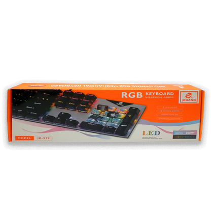 TECLADO MECÁNICO RGB - JEQANG JK-919  | ROSADO