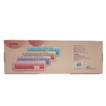 Teclado con Cable MOFII SWEET MORADO: Estilo Retro y Productividad