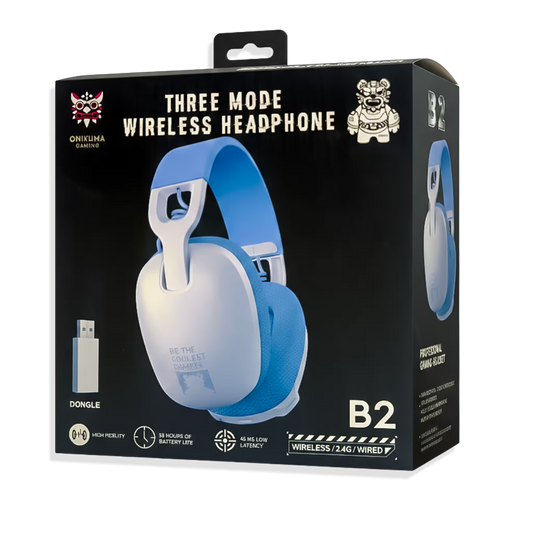 Diadema Gamer Inalámbrica ONIKUMA B2 - 3 Modos Conexión 25H Batería Bluetooth 5.3