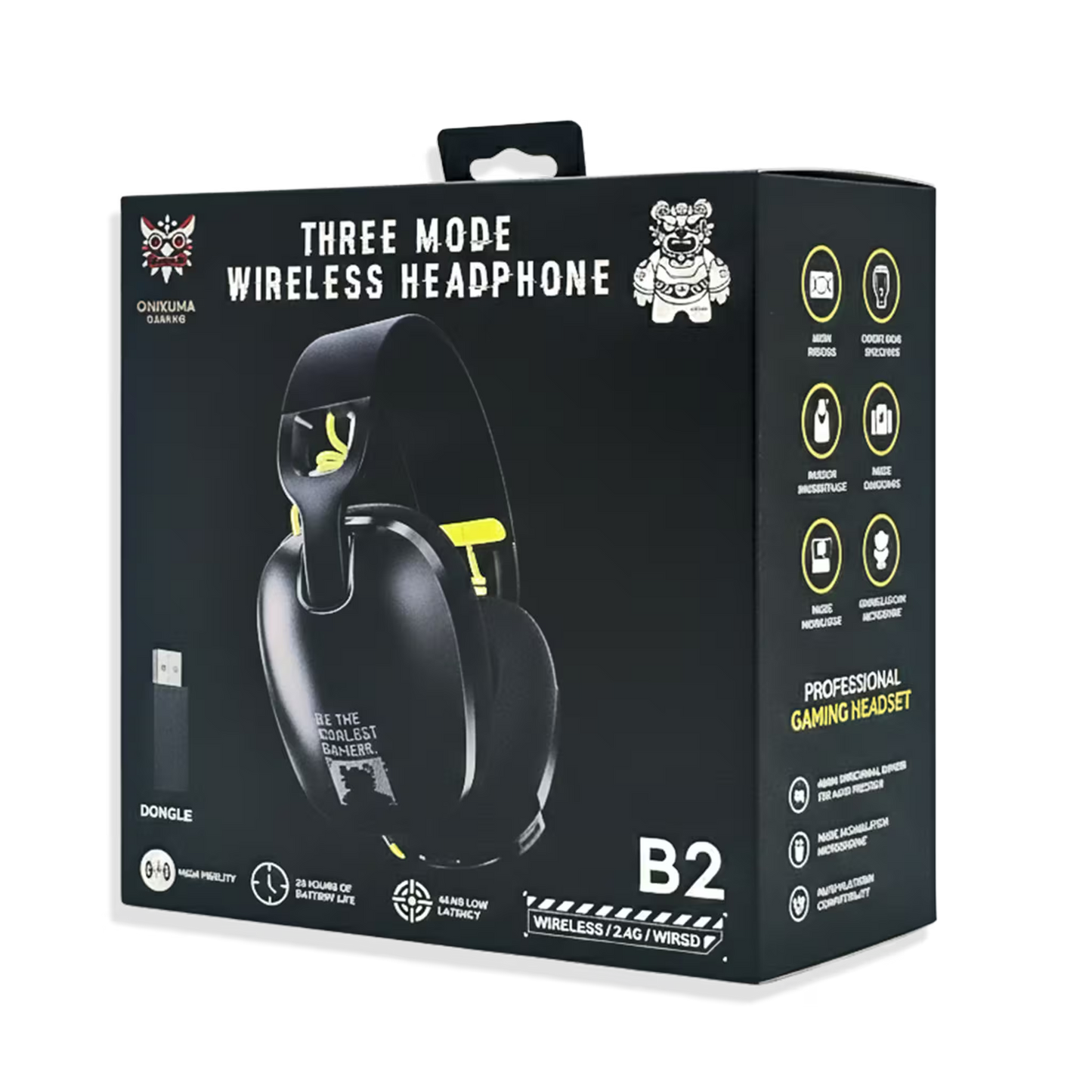 Diadema Inalámbrica ONIKUMA B2 – 3 Modos | 25h Batería | Drivers 40mm | 2.4G + BT 5.3